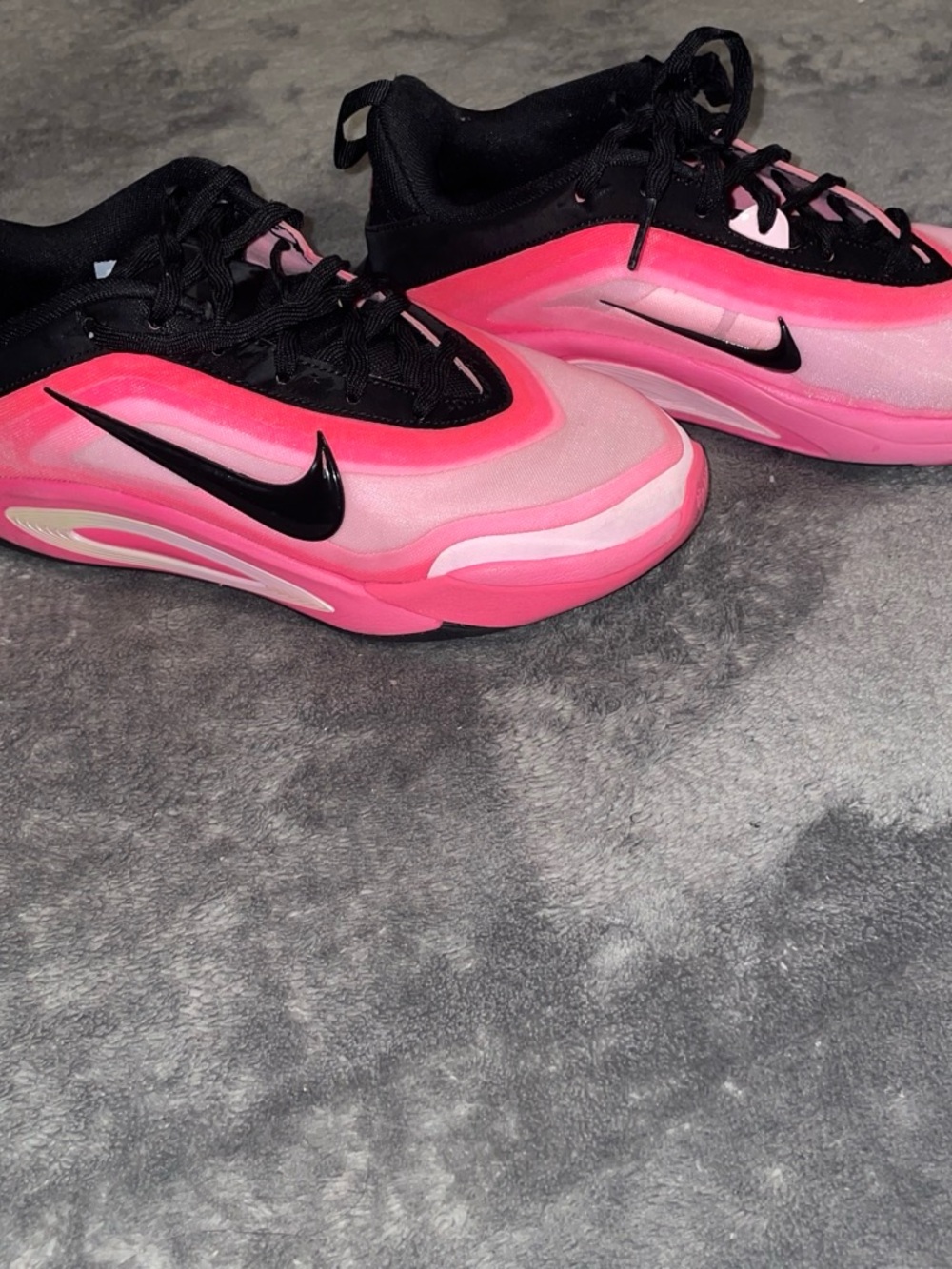Aja Wilson A’One Nike Pink and Black Sneakers